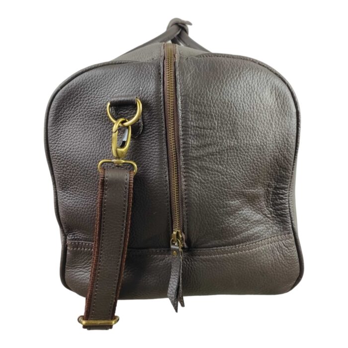 Premium Duffle Bag Brown Oil Pull Leather (Copy) - Image 3